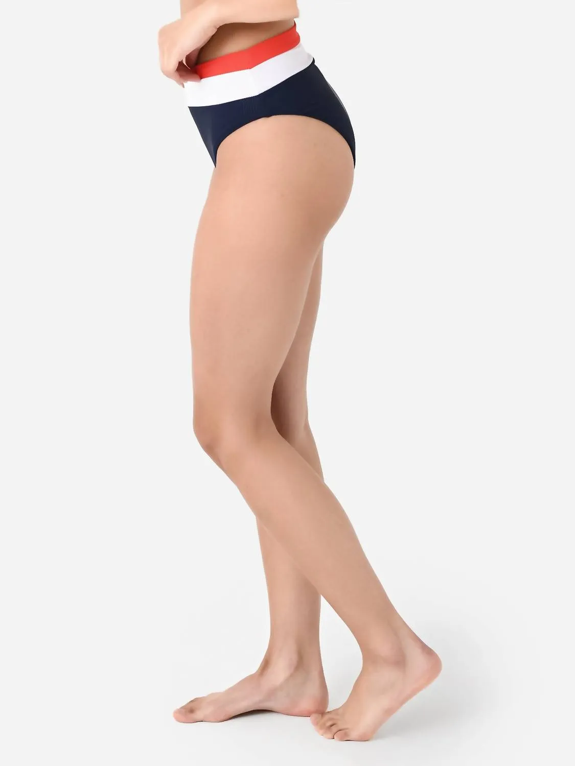 Heidi Bikini Bottom In Liberty Color Block