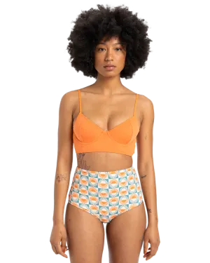 Melly Bikini Top in Coral Gold