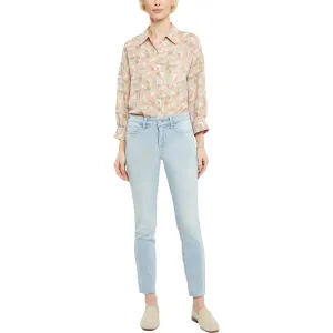 NYDJ Womens Alina Faded Raw Hem Jeggings