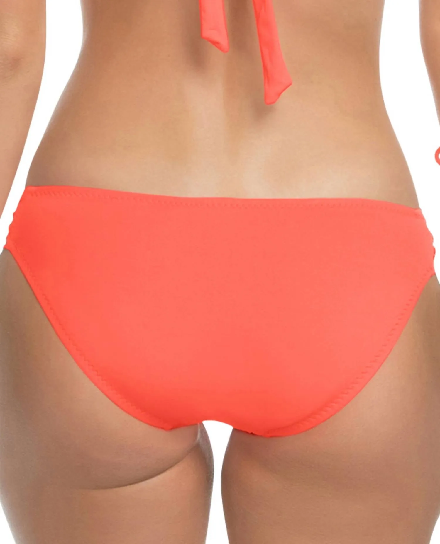 Women's Side Shirred Hipster Bikini Bottom In Persimmon